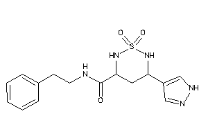 1,1-diketo-N-phenethyl-5-(1H-pyrazol-4-yl)-1,2,6-thiadiazinane-3-carboxamide