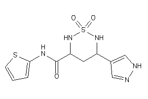 1,1-diketo-5-(1H-pyrazol-4-yl)-N-(2-thienyl)-1,2,6-thiadiazinane-3-carboxamide
