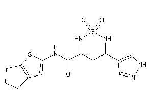 N-(5,6-dihydro-4H-cyclopenta[b]thiophen-2-yl)-1,1-diketo-5-(1H-pyrazol-4-yl)-1,2,6-thiadiazinane-3-carboxamide