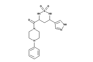 [1,1-diketo-5-(1H-pyrazol-4-yl)-1,2,6-thiadiazinan-3-yl]-(4-phenylpiperazino)methanone