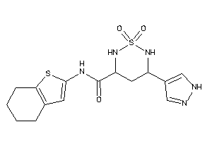 1,1-diketo-5-(1H-pyrazol-4-yl)-N-(4,5,6,7-tetrahydrobenzothiophen-2-yl)-1,2,6-thiadiazinane-3-carboxamide