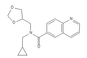 N-(cyclopropylmethyl)-N-(1,3-dioxolan-4-ylmethyl)quinoline-6-carboxamide