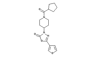 3-[1-(cyclopentanecarbonyl)-4-piperidyl]-5-(3-furyl)-1,3,4-oxadiazol-2-one