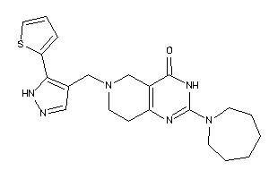 2-(azepan-1-yl)-6-[[5-(2-thienyl)-1H-pyrazol-4-yl]methyl]-3,5,7,8-tetrahydropyrido[4,3-d]pyrimidin-4-one