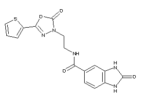 2-keto-N-[2-[2-keto-5-(2-thienyl)-1,3,4-oxadiazol-3-yl]ethyl]-1,3-dihydrobenzimidazole-5-carboxamide