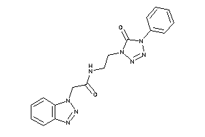 2-(benzotriazol-1-yl)-N-[2-(5-keto-4-phenyl-tetrazol-1-yl)ethyl]acetamide