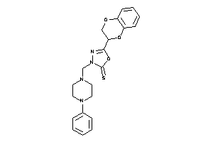 5-(2,3-dihydro-1,4-benzodioxin-3-yl)-3-[(4-phenylpiperazino)methyl]-1,3,4-oxadiazole-2-thione