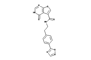 4-keto-N-[2-[4-(1,2,4-oxadiazol-5-yl)phenyl]ethyl]-3H-furo[2,3-d]pyrimidine-5-carboxamide