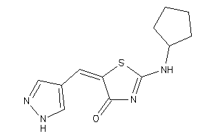 2-(cyclopentylamino)-5-(1H-pyrazol-4-ylmethylene)-2-thiazolin-4-one