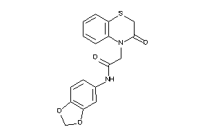 N-(1,3-benzodioxol-5-yl)-2-(3-keto-1,4-benzothiazin-4-yl)acetamide