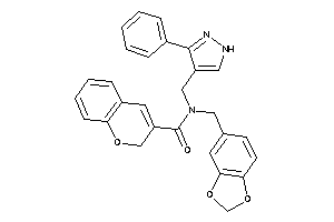 N-[(3-phenyl-1H-pyrazol-4-yl)methyl]-N-piperonyl-2H-chromene-3-carboxamide