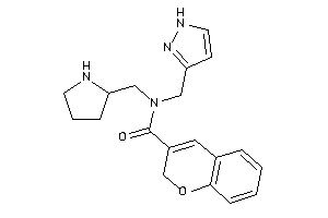 N-(1H-pyrazol-3-ylmethyl)-N-(pyrrolidin-2-ylmethyl)-2H-chromene-3-carboxamide