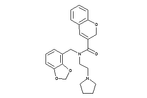 N-(1,3-benzodioxol-4-ylmethyl)-N-(2-pyrrolidinoethyl)-2H-chromene-3-carboxamide