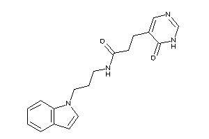 N-(3-indol-1-ylpropyl)-3-(6-keto-1H-pyrimidin-5-yl)propionamide