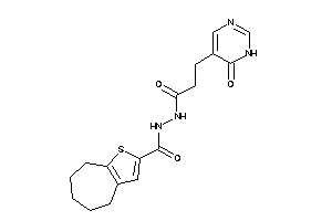 N'-[3-(6-keto-1H-pyrimidin-5-yl)propanoyl]-5,6,7,8-tetrahydro-4H-cyclohepta[b]thiophene-2-carbohydrazide