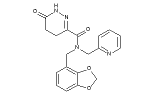 Image of N-(1,3-benzodioxol-4-ylmethyl)-6-keto-N-(2-pyridylmethyl)-4,5-dihydro-1H-pyridazine-3-carboxamide