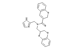 Image of N-(2,3-dihydro-1,4-benzodioxin-3-ylmethyl)-N-(1H-imidazol-2-ylmethyl)-2H-chromene-3-carboxamide