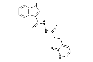 N'-[3-(6-keto-1H-pyrimidin-5-yl)propanoyl]-1H-indole-3-carbohydrazide