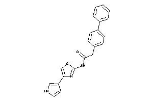 2-(4-phenylphenyl)-N-[4-(1H-pyrrol-3-yl)thiazol-2-yl]acetamide