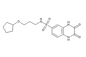 N-[3-(cyclopentoxy)propyl]-2,3-diketo-1,4-dihydroquinoxaline-6-sulfonamide