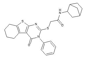 2-[(4-keto-3-phenyl-5,6,7,8-tetrahydrobenzothiopheno[2,3-d]pyrimidin-2-yl)thio]-N-(2-norbornyl)acetamide