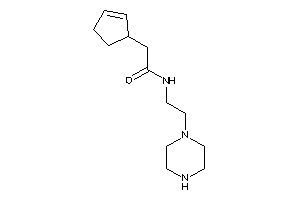 2-cyclopent-2-en-1-yl-N-(2-piperazinoethyl)acetamide