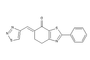 Image of 2-phenyl-6-(thiadiazol-4-ylmethylene)-4,5-dihydro-1,3-benzothiazol-7-one