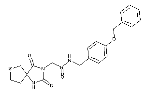 N-(4-benzoxybenzyl)-2-(2,4-diketo-7-thia-1,3-diazaspiro[4.4]nonan-3-yl)acetamide