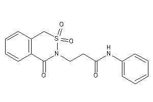 N-phenyl-3-(2,2,4-triketo-1H-benzo[d]thiazin-3-yl)propionamide