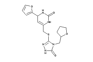 4-(2-furyl)-6-[[[5-keto-4-(tetrahydrofurfuryl)-1H-1,2,4-triazol-3-yl]thio]methyl]-3,4-dihydro-1H-pyrimidin-2-one