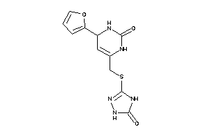 Image of 4-(2-furyl)-6-[[(5-keto-1,4-dihydro-1,2,4-triazol-3-yl)thio]methyl]-3,4-dihydro-1H-pyrimidin-2-one