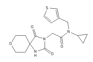 N-cyclopropyl-2-(2,4-diketo-8-oxa-1,3-diazaspiro[4.5]decan-3-yl)-N-(3-thenyl)acetamide