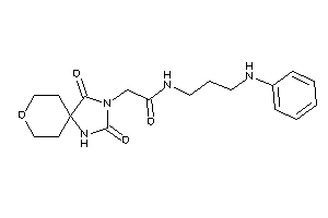 N-(3-anilinopropyl)-2-(2,4-diketo-8-oxa-1,3-diazaspiro[4.5]decan-3-yl)acetamide