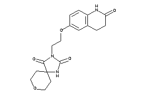 3-[2-[(2-keto-3,4-dihydro-1H-quinolin-6-yl)oxy]ethyl]-8-oxa-1,3-diazaspiro[4.5]decane-2,4-quinone