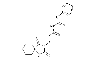 3-(2,4-diketo-8-oxa-1,3-diazaspiro[4.5]decan-3-yl)-N-(phenylcarbamoyl)propionamide