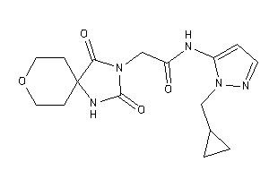 N-[2-(cyclopropylmethyl)pyrazol-3-yl]-2-(2,4-diketo-8-oxa-1,3-diazaspiro[4.5]decan-3-yl)acetamide