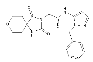 N-(2-benzylpyrazol-3-yl)-2-(2,4-diketo-8-oxa-1,3-diazaspiro[4.5]decan-3-yl)acetamide