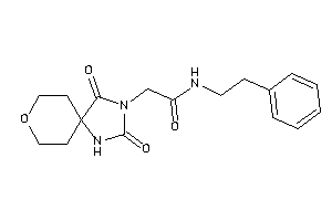 2-(2,4-diketo-8-oxa-1,3-diazaspiro[4.5]decan-3-yl)-N-phenethyl-acetamide