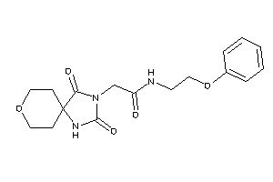 2-(2,4-diketo-8-oxa-1,3-diazaspiro[4.5]decan-3-yl)-N-(2-phenoxyethyl)acetamide