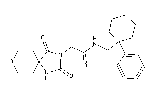 2-(2,4-diketo-8-oxa-1,3-diazaspiro[4.5]decan-3-yl)-N-[(1-phenylcyclohexyl)methyl]acetamide