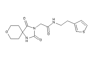 2-(2,4-diketo-8-oxa-1,3-diazaspiro[4.5]decan-3-yl)-N-[2-(3-thienyl)ethyl]acetamide