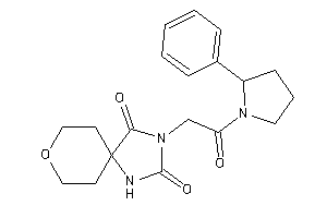 3-[2-keto-2-(2-phenylpyrrolidino)ethyl]-8-oxa-1,3-diazaspiro[4.5]decane-2,4-quinone