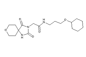 N-[3-(cyclohexoxy)propyl]-2-(2,4-diketo-8-oxa-1,3-diazaspiro[4.5]decan-3-yl)acetamide