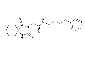 2-(2,4-diketo-8-oxa-1,3-diazaspiro[4.5]decan-3-yl)-N-(3-phenoxypropyl)acetamide