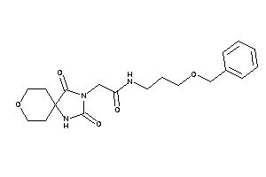 N-(3-benzoxypropyl)-2-(2,4-diketo-8-oxa-1,3-diazaspiro[4.5]decan-3-yl)acetamide