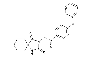 3-[2-keto-2-(4-phenoxyphenyl)ethyl]-8-oxa-1,3-diazaspiro[4.5]decane-2,4-quinone