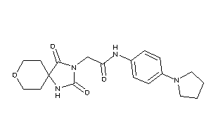 2-(2,4-diketo-8-oxa-1,3-diazaspiro[4.5]decan-3-yl)-N-(4-pyrrolidinophenyl)acetamide