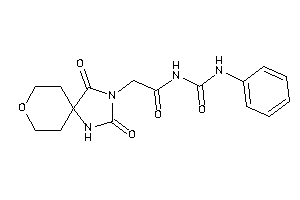 2-(2,4-diketo-8-oxa-1,3-diazaspiro[4.5]decan-3-yl)-N-(phenylcarbamoyl)acetamide