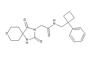 2-(2,4-diketo-8-oxa-1,3-diazaspiro[4.5]decan-3-yl)-N-[(1-phenylcyclobutyl)methyl]acetamide