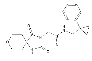 2-(2,4-diketo-8-oxa-1,3-diazaspiro[4.5]decan-3-yl)-N-[(1-phenylcyclopropyl)methyl]acetamide